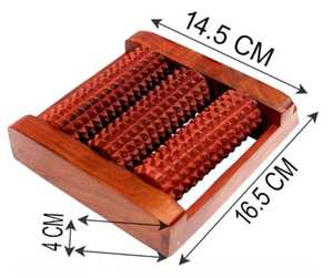 Rouleau de massage des pieds en bois massif, masseur de points d'acupuncture, fait à la main, poli, réutilisable, pour usage domestique - Product Image 1