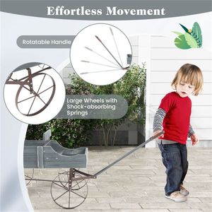 Macetero Grande de Madera Gris con Ruedas, Macetero Duradero de Fibra de Vidrio para Uso en Interiores y Exteriores, Maceta para Árboles y Bonsáis - Product Image 4