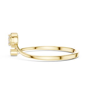 Anillo de Oro Sólido de 14k con Diamantes de Corte Brillante Redondo para Mujer, Anillo de Compromiso Clásico de Diseño Minimalista para Regalo - Product Image 2