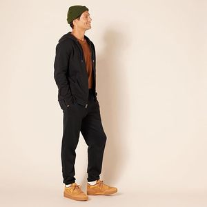 Hot Sale <b>Men's</b> Hooded Fleece Jacket Thin Patchwork Stand Collar Solid Color Casual <b>Pullover</b> Autumn Wear Regular Fit Blue - Product Image 2