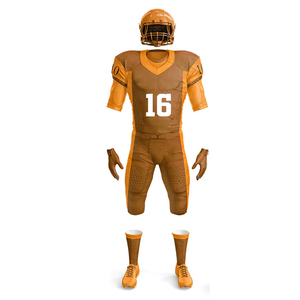 Uniforme de football américain respirant de haute qualité, nom de l'équipe, numéro, 100% polyester, uniforme de football sublimé - Product Image 2