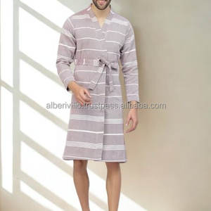 Albornoz Turco de Alta Calidad con Bolsillo y Cinturón, Albornoz Absorbente y Sostenible para Hombre - Product Image 2