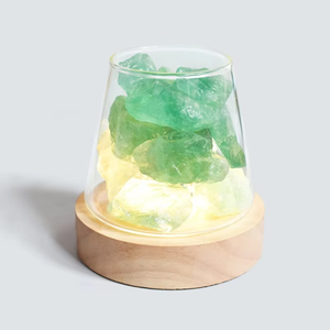 Lámpara de Mesa de Sal del Himalaya Natural D2, Luz Nocturna, Piedras Naturales en Bruto, Difusor de Aceites Esenciales, Regalo Decorativo, Lámpara Novedosa - Product Image 2