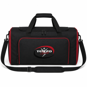 TERZO SPORTS Custom Logo Eco-Friendly Polyester Men's Gym <b>Duffel</b> <b>Bag</b> Shoe Compartment Adjustable Strap Interior Pocket 30-<b>40L</b> - Product Image 1