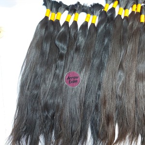 Fournisseur en gros de cheveux humains indiens Remy alignés sur les cuticules, naturels, bruts, lisses, en vrac, 100 grammes, États-Unis - Product Image 3