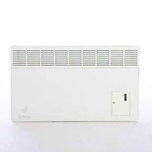 Radiateur mural convector 24H avec minuterie BC 125T blanc moyen IP24 étanche avec panneau de sécurité verrouillable - Product Image 1