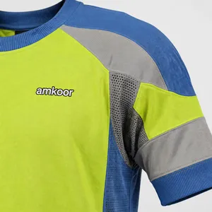 Maillot de hockey sur glace personnalisé pour homme, manches longues, col en V, blocs de couleur, 100 % polyester, maille respirante, évacuation de l'humidité, sport - Product Image 5