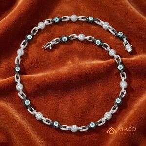Moissanite Necklace Iced Out Rose Gold Plated Link <b>Chain</b> 925 Sterling Silver Luxury Hip Hop Jewelry for Men Women Gift - Product Image 5
