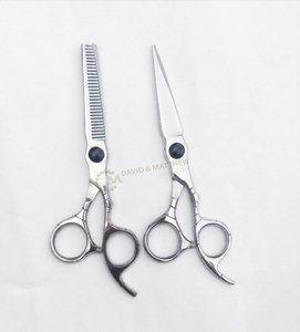 David & Matthew Hair Scissors Stainless Steel Professional Barber Salon Cutting <b>Tools</b> Straight Blade Manual Haircutting <b>Shears</b> - Product Image 1