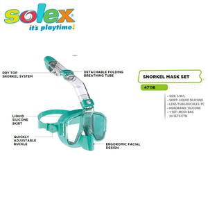 Set de Máscara y Snorkel para Buceo, Material de Silicona Anti-Fugas para Snorkel y Natación, Mercado Europeo - Product Image 2