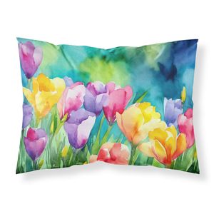 Taie d'oreiller aquarelle Freesias oeuvre décorative légère et Super douce facile d'entretien taille Standard housse de coussin - Product Image 1