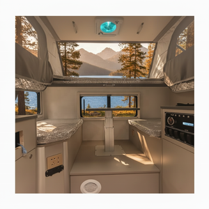 Camper tout-terrain à toit relevable pour pick-up, camping-car, caravane, maison mobile avec cuisine et espace de couchage, unité de tourisme et d'aventure en tout-terrain - Product Image 5