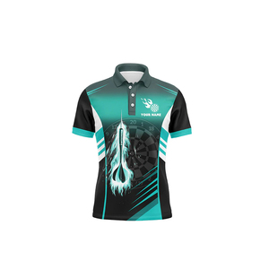 Camiseta de Boliche Profesional de Manga Corta con Estampado Personalizado al por Mayor, Talla Grande, con Control de Humedad para Entrenamiento - Product Image 2