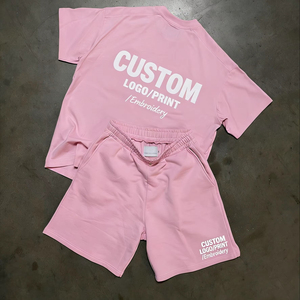 Custom Men Shorts <b>Sets</b> Customized logo Men's Matching Two Piece Summer 2 Piece Short <b>Set</b> for Men - Product Image 1