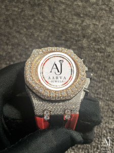 AARVA JEWELS นาฬิกาโครโนกราฟสำหรับผู้ชาย 5ATM กันน้ำ สแตนเลสสตีล ตัวเรือนทรงสี่เหลี่ยม 43 มม. ระบบควอตซ์แบบอนาล็อก สายยาง - Product Image 6