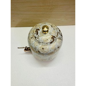 Distributeur d'eau en céramique au design le plus récent avec couvercle, motif floral doré, grande capacité, vaisselle pour la maison - Product Image 3