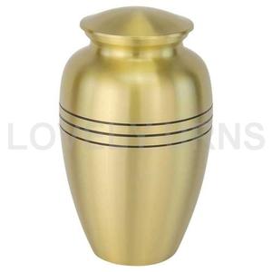 Urna Funeraria Clásica de Tres Bandas, Blanca, Extra Grande, con Tres Líneas Negras Grabadas en el Centro, Estilo Americano, Capacidad de 200 Pulgadas Cúbicas - Product Image 2