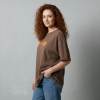 T-shirts pour femmes grande taille 100 % coton de haute qualité, personnalisables avec logo imprimé en relief, coupe ample et oversize, idéaux pour l'été – Vente en gros