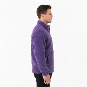 Custom Outdoor Winter <b>Thick</b> Warm Patchwork Color Block Zipper Fashionable Sherpa <b>Fleece</b> <b>Jacket</b> <b>Men</b> Sherpa <b>Fleece</b> <b>Jacket</b> <b>Men</b> - Product Image 2