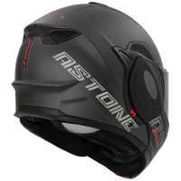 Casques de moto RV6 VANTAGE Flip-up ABS - Nouveaux gris métallisé mat/rouge