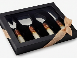 Modern Design <b>Cheese</b> <b>Knife</b> <b>Set</b> With Stainless Steel Blades And Wooden Handles Eco Friendly For Serving And Cutting <b>Cheese</b> - Product Image 3