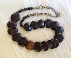 Handmade Wooden <b>Statement</b> <b>Necklace</b> Lightweight Natural Wood Jewelry Fashion Accessory Wedding Gift for Her Boho Geometric Design - Product Image 6