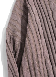 <b>Men</b> Mock Neck Knit Sweater Soft Fine Rib <b>Long</b> Sleeve Pullover Regular Fit Casual Winter Wear Wholesale Custom Clothing - Product Image 2