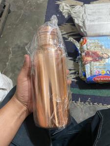 Copper Water <b>Bottle</b> 1L Portable Minimalist Design for Travel - Product Image 2