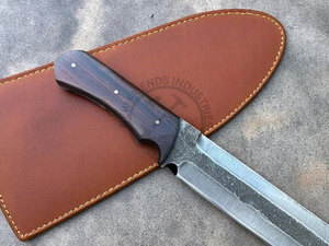Couteau Viking Seax en acier à haute teneur en carbone forgé à la main, lame de 9,5 pouces, manche en bois, ambidextre, couteau médiéval de collection - Product Image 5