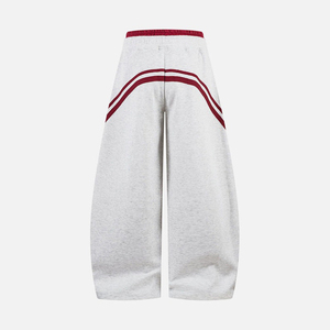 Sapeemo Sports 2026 Winter Custom Logo Heavyweight High Quality Oversized Straight Mid Waist Wide Leg <b>Drawstring</b> Men <b>Trousers</b> - Product Image 2