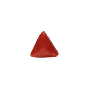 Natural Red Coral Triangle Cut Loose Gemstone 6.05 Carat for Fine Jewelry - Product Image 1