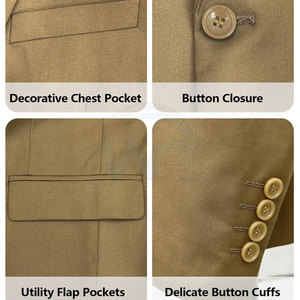 Costumes formels de qualité supérieure pour hommes, coupe ajustée, ensemble blazer et pantalon, look élégant, vêtements sur mesure, vente en gros - Product Image 6