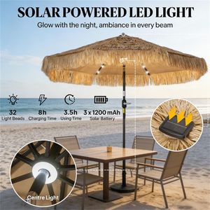 Ombrellone da Terrazzo Color Kaki Senza Base per Esterni - Product Image 2