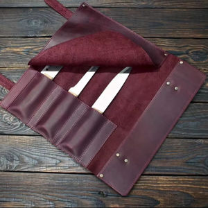 Sac de Chef en Cuir de Vachette de Luxe Anti-Odeur, Robuste et Durable, pour Rangement de Couteaux, Organisateur Culinaire, Idéal pour les Voyages, Ustensiles de Cuisine - Product Image 1