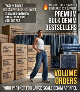 Jeans amples pour hommes, personnalisables, vente en gros directe usine, qualité supérieure, fabricant chinois de jeans en denim, modèle 2026 - Product Image 1