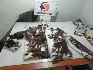 Men's Brown White Cowhide <b>Fur</b> Jacket Casual Autumn Wear Button Fly Closure Lightweight Anti-Wrinkle Straight Pattern Outerwear - Product Image 2