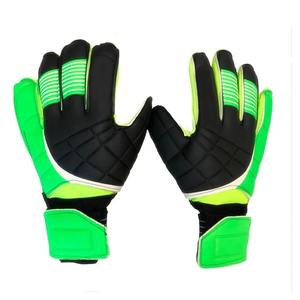 Football Goalkeeper Gloves Full Finger PU Leather Non Slip Breathable Silicone Printed Adjustable Wrist <b>Strap</b> Hook Loop Closure - Product Image 4