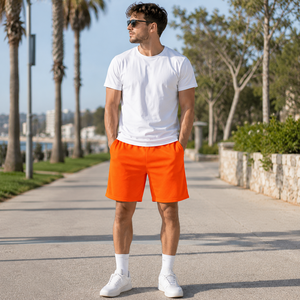 Pantalones Cortos de Baloncesto Personalizados con Logotipo para Hombre, Sólidos, Casuales, Impermeables, Antiarrugas, de Secado Rápido, Transpirables, con Bolsillo, 100% Poliéster - Product Image 4