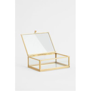 Caja de Joyería de Metal Estilo Antiguo, Organizador Decorativo Hecho a Mano para Anillos, Collares y Pendientes - Product Image 1