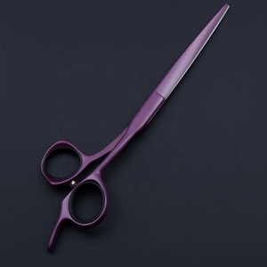 Ciseaux de coiffure professionnels pour salon de coiffure, de haute qualité, à manche en céramique, courbés, tranchants, en acier inoxydable, pour usage esthétique - Product Image 2