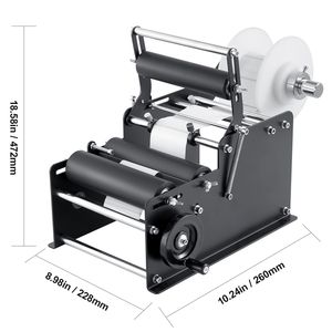 Étiqueteuse manuelle réglable pour bouteilles, 15-20 pièces/min, machine d'étiquetage ronde pour bouteilles, applicateur pour différentes tailles et formes - Product Image 4
