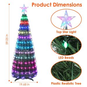 Luces LED para Árbol de Navidad Personalizables, Impermeables IP65, Plegables, con Control Remoto por Aplicación, Multicolor, con Temporizador - Product Image 6