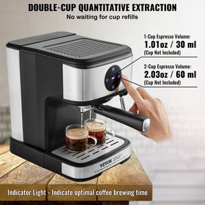 Máquina de café espresso profesional de 15 bares, pantalla táctil, máquina de café con leche semiautomática para capuchino, Espumador de leche, varita de vapor, Control NTC - Product Image 5