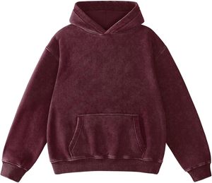 Nouveaux sweats à capuche vintage d'automne, coupe oversize, en coton éponge épais, effet délavé, avec logo imprimé et brodé - Product Image 6