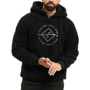 Manteau polaire d'hiver avec capuche, en tissu polaire Sherpa super doux, teint sur une seule face, sans fermeture éclair, pour homme - Product Image 4