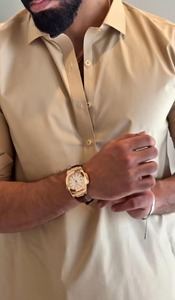 Elegante Shalwar Kameez Tradicional Indio de Algodón de Alta Calidad para Hombre |   Ropa para Fiestas y Eventos de Boda Sin Arrugas - Product Image 2