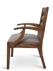 Fauteuil moderne en bois sculpté, chaise longue rembourrée, siège d'appoint à dossier solide pour salon et hôtel - Product Image 1