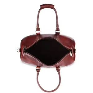 Leather Duffel <b>Bag</b> <b>Weekender</b> Travel Zipper Closure Red Durable Carry On <b>Bag</b> Leather duffel <b>bag</b> travel <b>Shoe</b> <b>compartment</b> duffle - Product Image 4