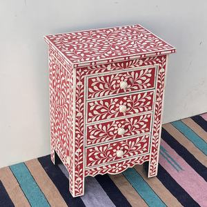 Handmade Bone inlay <b>bedside</b> nightstand - Product Image 2