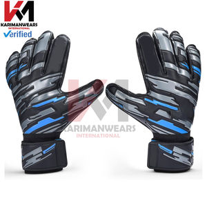 Guantes de portero de alto rendimiento con palma de látex antivibración y protección reforzada para los dedos, para entrenamiento y partidos. - Product Image 3